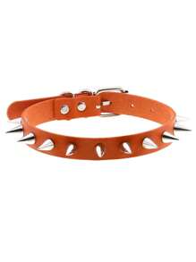 1 件朋克哥特式性感黑色/粉色/白色/紫色尖刺 PU 皮革 Y2K 颈链，适合女士、男士、中性、日常、节日、派对、表演、圣诞节、情人节、狂欢节、时尚配饰、礼物、妈妈、母亲、母亲节、礼物 - 款式1 - 查看 7