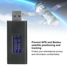 Protector bloqueador de interferencias de señal de GPS para coche USB portátil protección de privacidad antiseguimiento y acecho - Negro - Ver 3