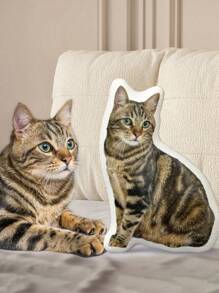 个性化照片枕头，个性化3D枕头，定制宠物头枕，定制脸枕，定制宠物毛绒枕头，双面印刷，款式新颖，色彩鲜艳 - 彩色 - 查看 3