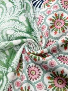 Damen Große Größen Lose, Lässig Blumen Patchwork Lange Hose, Frühling/Sommer - Verschiedenfarbig - Übersicht 5