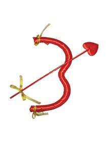 1/2 件丘比特服装套装，包括翅膀和弓箭，红色/金色，角色扮演配件，情人节摄影道具