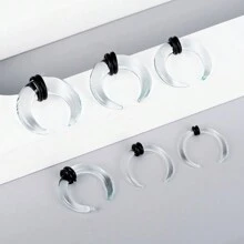 1 pieza/2 piezas Kits de estiramiento de vidrio acogedor 14G-2G Pinzas taper con anillos en O Retenedores de septo de búfalo Perforación corporal hipoalergénica