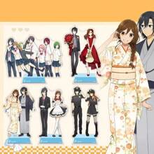 5 件/套 堀山和宫村君 亚克力动漫立式钥匙扣、双面徽章、半透明卡片 - 彩色 - 查看 6