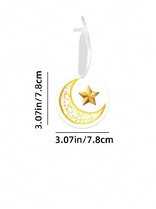 1/2 Stücke Acryl Ramadan Dekoration - Acryl Islamische Dekoration - Eid Mubarak Dekorationen, Ramadan Hängezierrat geeignet für Partys