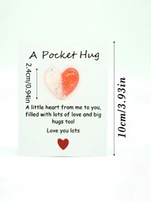 Positive Energy, Emotional Encouragement, Pocket Hug Ombre Heart Design Cards, Home Decor Gifts Suitable For Birthday, Wedding, Valentine's Day Party Gifts For Friends, Family, Couples