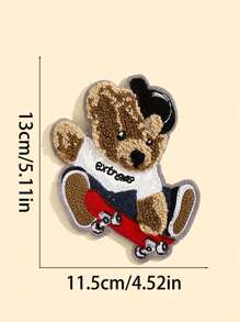 1 pieza Parche bordado de oso mini lindo, aplicación decorativa para planchar en camiseta, sudadera, chaqueta, ropa - Multicolor - Ver 9