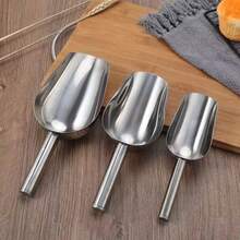 1 件不锈钢厚扁冰勺/勺，适用于冰块、糖、茶叶、米、面粉，颜色随机包装 - 彩色 - 查看 9