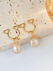 1 Pair Luxury Faux Pearl Wrapped/Double Heart Nipple Clamps, Baroque Pearl Nipple Clips, Suitable For Women's Daily, Party, Valentine's Day, Holiday Wear - Multicolor - View 12