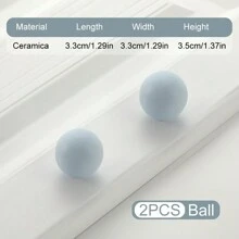 1/2 piezas Perilla/Tirador de gabinete/cajón de cerámica sólida, en lindos colores de macarrón, adecuados para habitación de niños, gabinete de cocina, armario, tocador, tiradores de puerta de gabinete, incluye tornillos