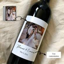 Etiquetas personalizadas múltiples para botellas de vino para compromiso, cumpleaños, etiquetas de vino de boda personalizadas, regalos de boda, regalos impresos de boda y regalos de compromiso, decoración de habitación de graduación, impresión gráfica - Multicolor - Ver 27