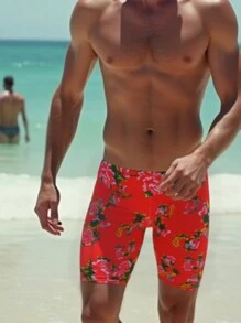 Men's Boardshorts, Flower & Retro Print