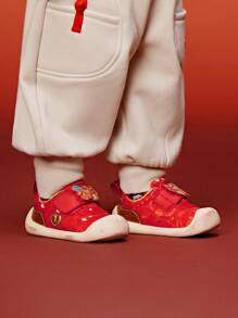 mini bala 幼儿防滑鞋，轻便透气步行运动鞋 - 紅色調 - 查看 2