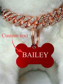 1pc Personalized Dog Collar With Name, Customized Brilliant Rhinestone Dog Collar, Custom Dog Collar Puppy Cat Id Summer Collars With Dog Accessory Dog Name/ID Tags Personalized Ideal Gifts For Him Her, Family, Friends, Pet Lovers, Pet For Anniversaries, For Birthdays, For Christmas, For Housewarming, For Fall/Autumn/Winter - Multicolor - View 1