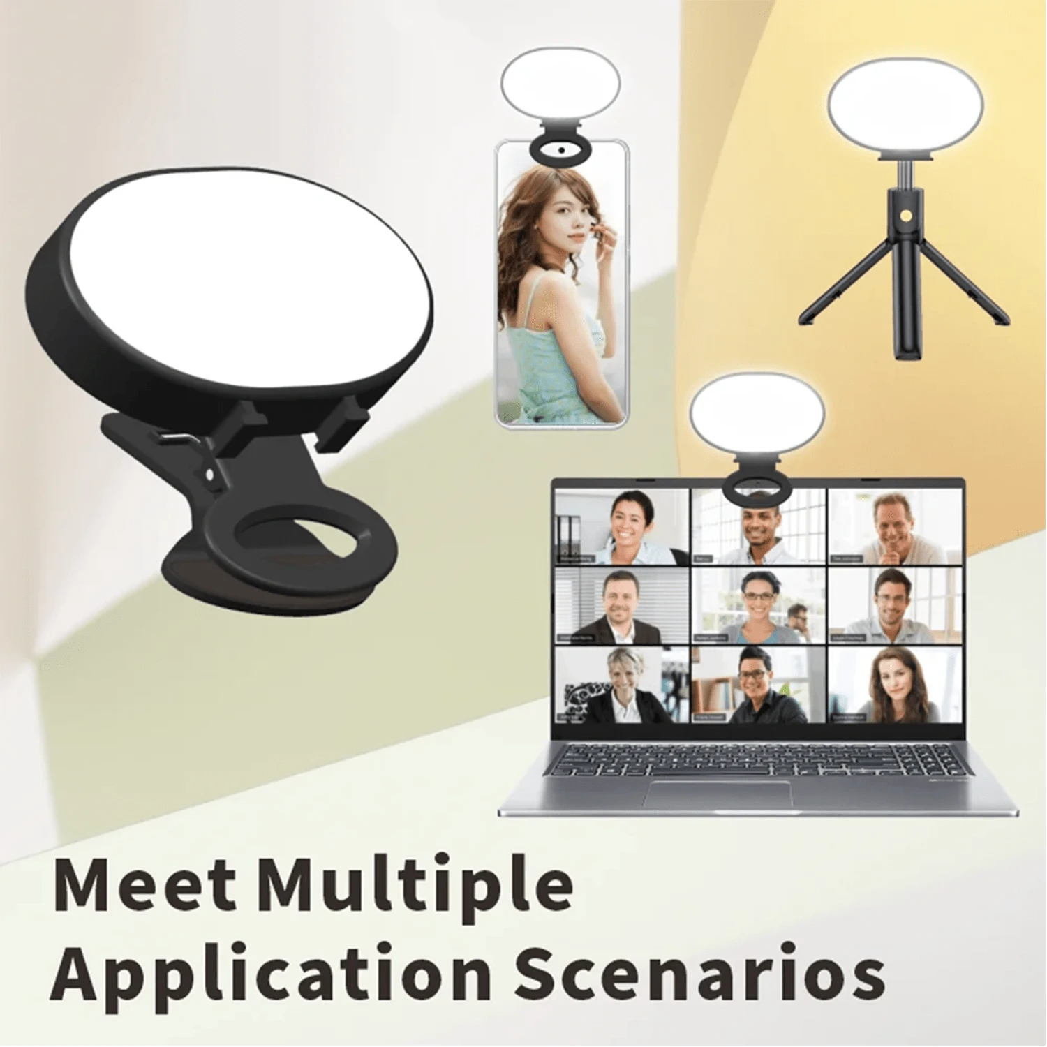 Mini Cell Phone Led Lamp Adjustable Live Brightness Phone Photography Clip Live Video Beauty Universal Selfie Fill Light - Multicolor - View 1