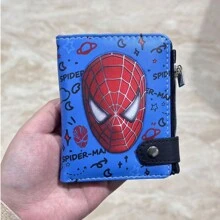 Marvel 1pc Spider-Man Themed Wallet Americana Style With Buckle Closure, PU Material, Leather Lining, Hand Wash - Officially Licensed UME Brand Accessory For Fall Home Decor For Travel Storage Bag, Makeup Bag, Cosmetic Bag, Vacation Organizer, Large Capacity Makeup Organizer Makeup Case, For Lipstick, Brush, Skincare, Mobile Phone, Coin, Small Items, For Home, Gift, Vacation And Festival Halloween Christmas Multifunctional Use, Boho Vibes