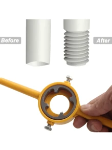 Juego de 6 piezas de rosca de PVC - Juego de machos y terrajas para tubería de plástico, kit de roscado de tubería, con 3 terrajas de 1/2", 3/4", 1", herramienta de roscar tuberías para corte y roscado profesional de tuberías