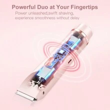 Tondeuse à cheveux double tête Rasoirs électriques pour femmes Rechargeable Wet Dry Machine de rasage indolore pour le corps et les zones intimes