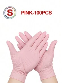 Guanti monouso in nitrile rosa, senza lattice, impermeabili, antistatici e multiuso, adatti per tintura dei capelli, saloni, cucina, pittura, arti e mestieri, pulizie domestiche, cucina, bagno, prodotti per la casa - rosa - Visualizzare 17