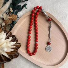 33 件高品质全新绿松石穆斯林祈祷珠，手工制作 Tasbih 10 毫米原创设计 - 彩色 - 查看 3