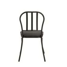 3-Piece Indoor Dining Bistro Set Wood Table Top Two Black Seat Chairs - Wood Table Top as pic - View 4