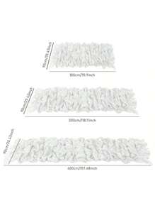 1pc Cheesecloth Table Runner-White, Boho Style Long Gauze Romantic Table Runner For Wedding Reception Bridal Shower Holiday Thanksgiving Birthday Party Table Dining Room Dresser Decor, Mother's Day Decor, Home Decor, Scene Decor - White - View 2
