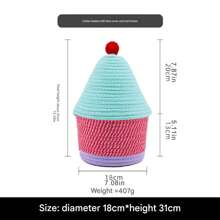 Small Rope Basket With Lid, Small House Shaped Woven Storage Organizer With Lid For Organizing, Small Decorative Toy Basket
