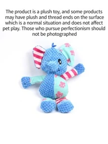 Durable Squeaky Elephant,Fox Plush Dog Toys - Bite-Resistant, Teeth Cleaning Design For All Breeds Suitable Holiday Gifts For Small And Medium-Sized Dogs Sound Toy - Multicolor - View 11