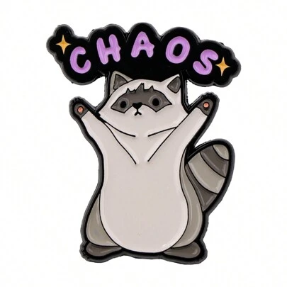 Söt tvättbjörn emaljnål kavajnålar märken på ryggsäck dambrosch kläder present smycken modeaccessoarer klänningsaccessoarer nål för kläder väska berlock skola kontorsaccessoarer skjortor jacka jul halloween klädnål roliga lärarpresenter