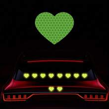 10 miếng dán phản quang hình trái tim dễ nhìn cho xe hơi khi lái xe ban đêm, thích hợp cho cản xe, xe máy, mũ bảo hiểm - Một cỡ - Xem 9