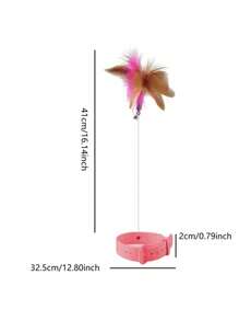 互动猫玩具棒自嗨羽毛项圈游戏带铃铛小猫训练玩耍搞笑棒宠物配件（人造羽毛）