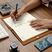 [Personalized Stationery] Custom Engraved A5 Binder Notebook - Refillable Diary With Faux Leather Cover, Personalized Name & Date, Multi-Color Options, Ideal For Gifting To Friends, Teachers, Colleagues For Graduation Or Special Occasions, Notebooks And Journals,School Supplies,Back To School