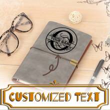 [Personalized Stationery] Custom Engraved A5 Binder Notebook - Refillable Diary With Faux Leather Cover, Personalized Name & Date, Multi-Color Options, Ideal For Gifting To Friends, Teachers, Colleagues For Graduation Or Special Occasions, Notebooks And Journals,School Supplies,Back To School