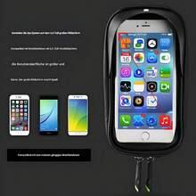 Bolsa para teléfono de bicicleta Bolsa para teléfono de bicicleta con pantalla táctil impermeable de gran capacidad Bolsa para teléfono para bicicleta Bolsa para bicicleta para iPhone 12/12 Pro/11/11 Pro/11 Pro Max/XS MAX/XS/XR/X/8/8 Plus, etc.