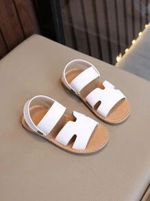 2025 新款夏季儿童凉鞋，软底防滑幼儿沙滩鞋，时尚宝宝婴儿凉鞋，男童女童 - 白色 - 查看 5