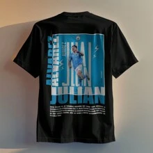 Playera Hombre Camisa Julián Álvarez Fútbol Manchester City - Negro - Ver 3