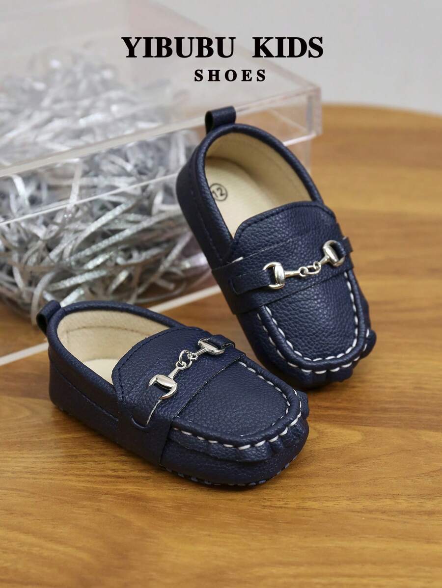 Yibubu Blue Infant Shoes. Fashionable Infant Boy Shoes. Comfortable Soft-Soled Infant First Walkers Toddler Infant Shoes. Newborn Infant Casual Flat Shoes. - Blue - View 1