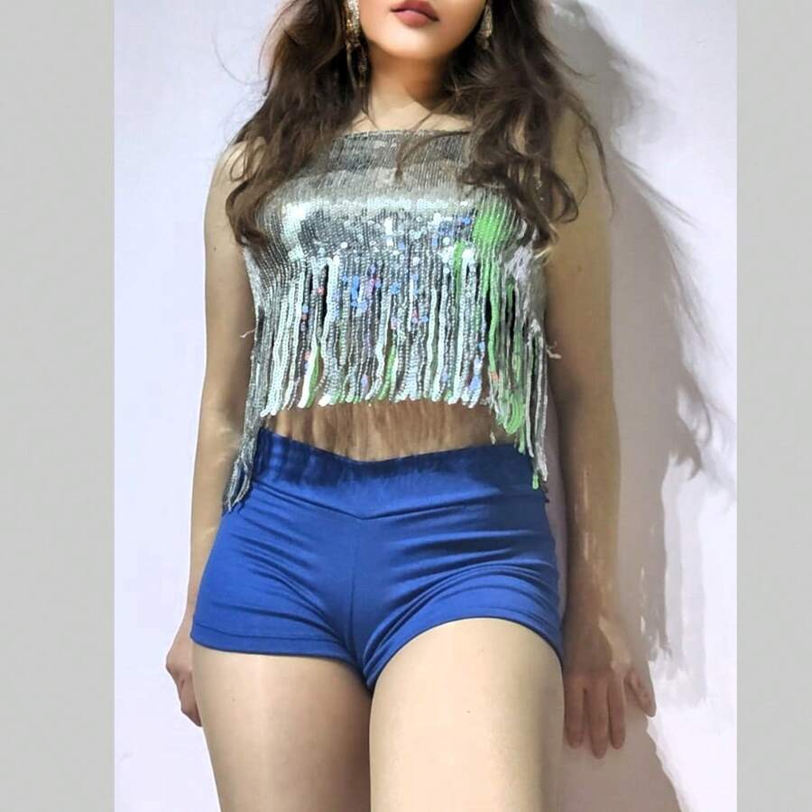 SHORT CACHETERO BLUE Y TANGUITA - Azul - Ver 1