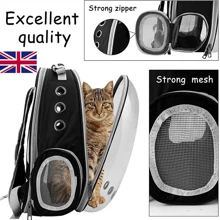 NetHong Astronaut Window Dog Cat Pet Travel Bag Carrier Breathable Transparent Backpack - Black - View 3