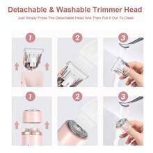Tondeuse à cheveux double tête Rasoirs électriques pour femmes Rechargeable Wet Dry Machine de rasage indolore pour le corps et les zones intimes