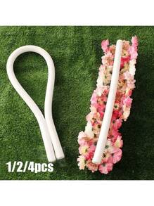 1-4 件优质白色花卉泡沫棒 15.75 英寸 X1.96 英寸 - DIY 婚礼插花底座，实心圆柱形海绵，适用于活动和派对装饰、母亲节、送给母亲的礼物 - 白色 - 查看 1