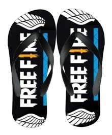 chinelo free fire calça angelical adulto e infantil masculino - Preto - Visão 1