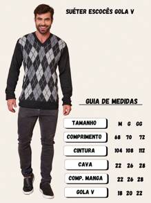 Men's Knitted Sweater V-Neck Wool Men's Cold Weather Sweater V-Neck Long Sleeve