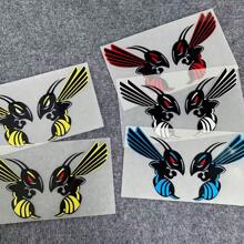 1 对大黄蜂图案创意汽车贴纸，装饰性摩托车电动车反光贴纸 - 均碼 - 查看 7