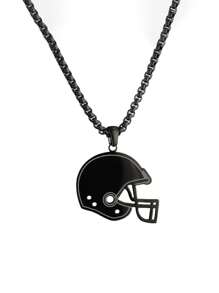 1款时尚简约橄榄球头盔项链，镌刻定制款式，运动迷必备配饰！工艺精湛，彰显个性风格，适合球迷、球员以及热爱运动的你。独特的设计，情侣、朋友送礼的首选，让爱与激情随着项链传递，铭记每一个热血瞬间！ - 彩色 - 查看 8