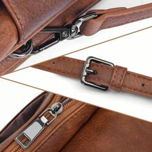 Small Crossbody Bag For Women, Cell Phone Purse Womens Shoulder Handbags Wallet Purse With Credit Card Slots Adjustable Guitar Strap - 棕色 - 查看 6