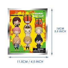 1个 Crunchyroll 官方授权《电锯人》系列电锯恶魔电次·帕瓦·阿基钥匙扣盲盒神秘迷你人偶随机动漫手办配件热血动漫角色恐怖包包挂件收藏摆件生日惊喜礼物