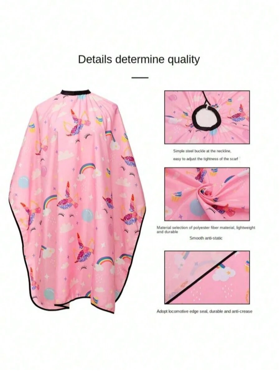 1pc Salon Professional Cutting Hair Apron, Hair Cutting Cape, Non-Stick Hair Trim Smock Apron, Suitable For Hair Salon, Daily Use, And Gift For Friends - Multicolor - View 1