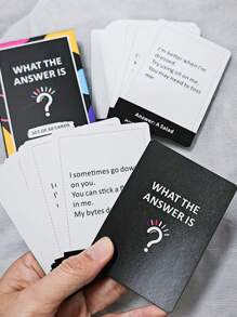 50pcs/Set Card Game For Party, Board Game - "What's The Answer?" Interactive Game For Couples, Friends, Party Supplies, Guessing Game, Couple Game Cards, Portable Cards, Valentine's Day Gifts, Party Entertainment, Perfect Date Night, Family Gathering Entertainment Card Game, Friends Party Card Game, Holiday Entertainment Game, Couples Card Game, Couples Card Game, Couple Cards, Game Day, Holiday Game, Games, Board Game, Card Game