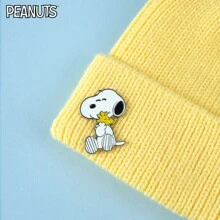 Peanuts 1/3 PCS 金属胸针珐琅别针可爱卡通情侣礼物小狗个性收藏品人物模型珠宝装饰背包书包服装布袋铅笔盒可爱时尚徽章适合男女日常佩戴情人节礼物 - 紅色 - 查看 8