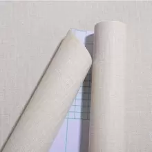 1卷1米/3米/5米亚麻纹理亮面壁纸，适用于家居装饰、橱柜、桌椅、房间背景、DIY家居装饰墙贴，耐油易清洁自粘壁纸，可移除，是生日、毕业、房间装饰、墙面装饰、浴室、卧室、客厅、房屋装饰、家居装饰、客厅墙面艺术壁纸的理想之选。 - 米色 - 查看 2